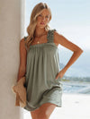 Full Size Frill Pocketed Square Neck Wide Strap Dress Trendsi