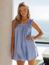 Full Size Frill Pocketed Square Neck Wide Strap Dress Trendsi