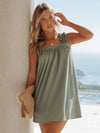 Full Size Frill Pocketed Square Neck Wide Strap Dress Trendsi