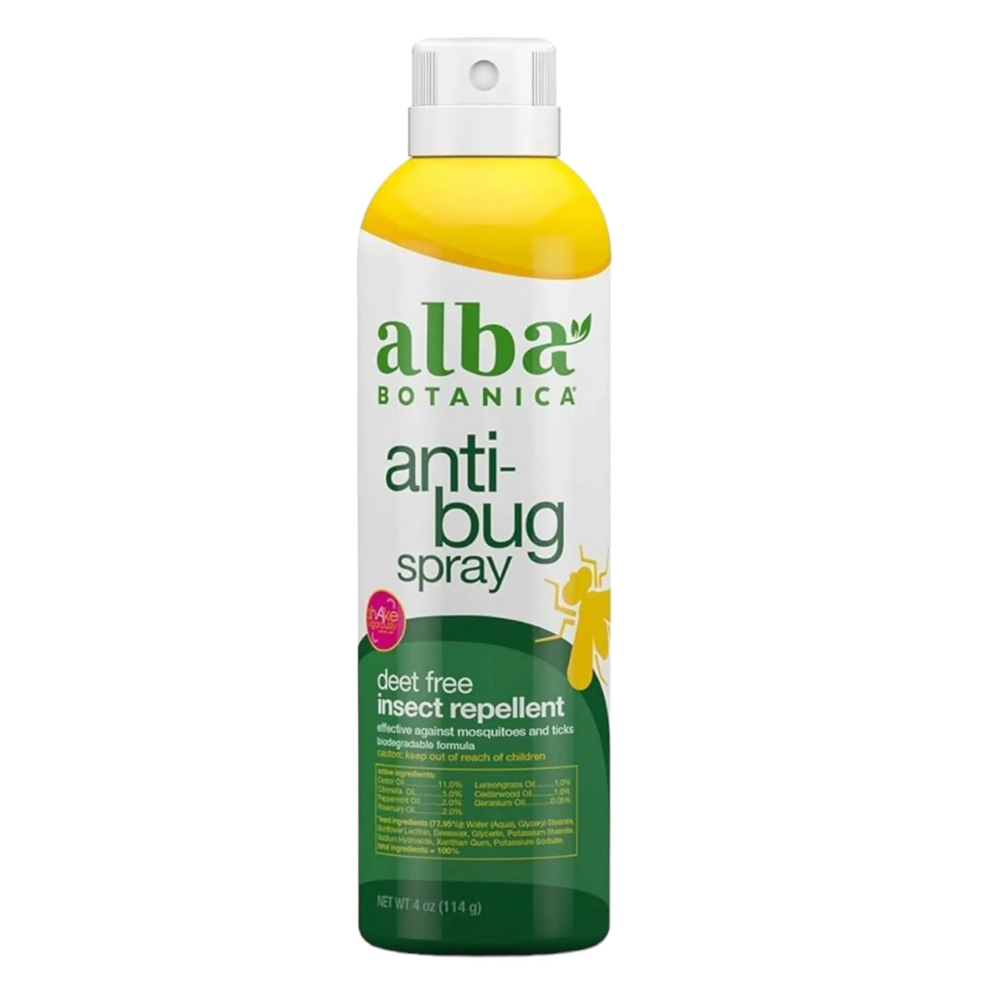 Alba Botanica Anti-Bug Spray, Deet Free Insect Repellent Alba Botanica