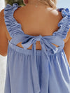 Full Size Frill Pocketed Square Neck Wide Strap Dress Trendsi