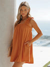Full Size Frill Pocketed Square Neck Wide Strap Dress Trendsi