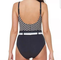 Women’s Bleu Rod Beattie Make It Modern Belted Tank One Piece Swimsuit Bleu Rod