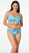 Bleu Rod Beattie Shirred Bandeau Bikini Top w/Underwire, From Paradise Found Bleu Rod