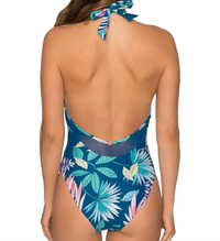 Swim Systems Women's Standard Solana Plunge One Piece Swimsuit with Mesh Inserts, Pacific Oasis Swim Systems