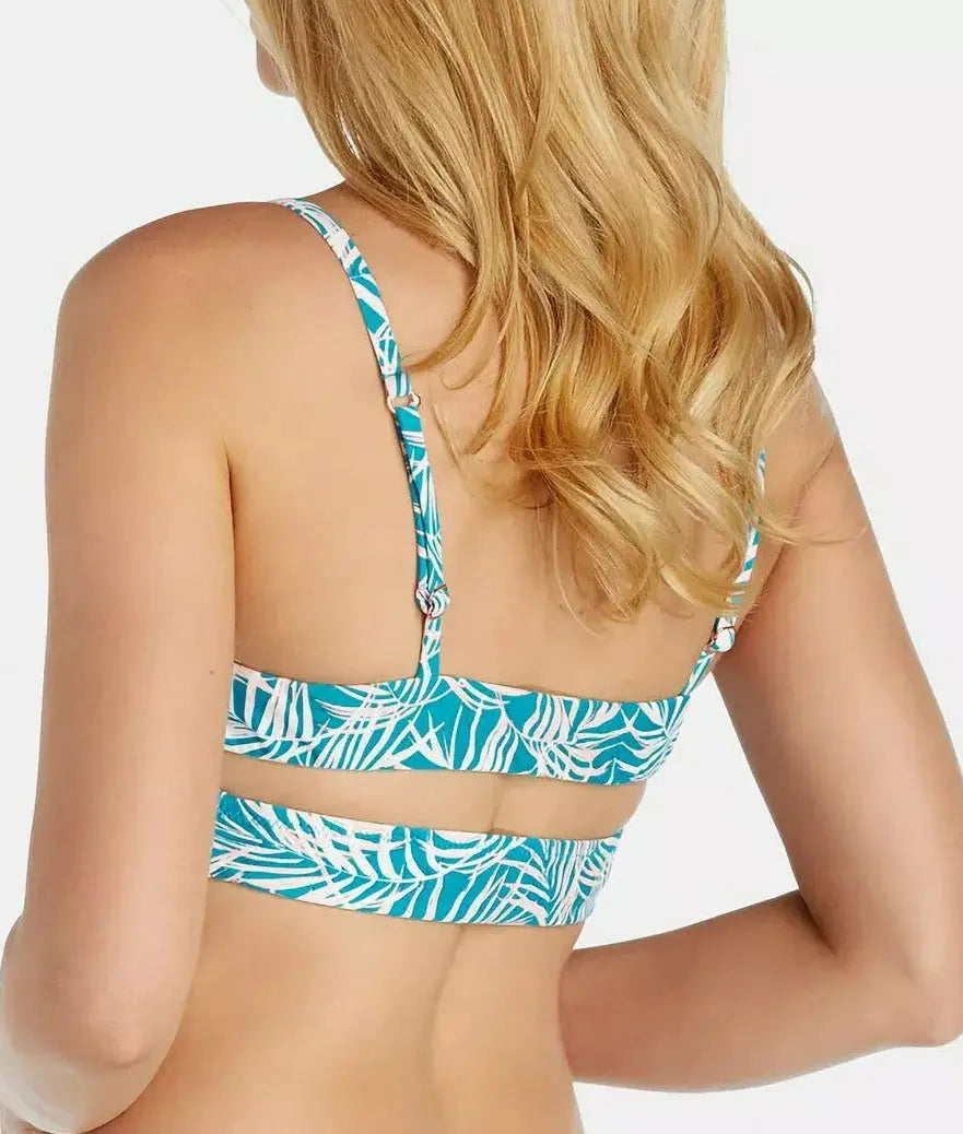 Raisins Glow Blue Juniors Bikini Swim Top Raisins