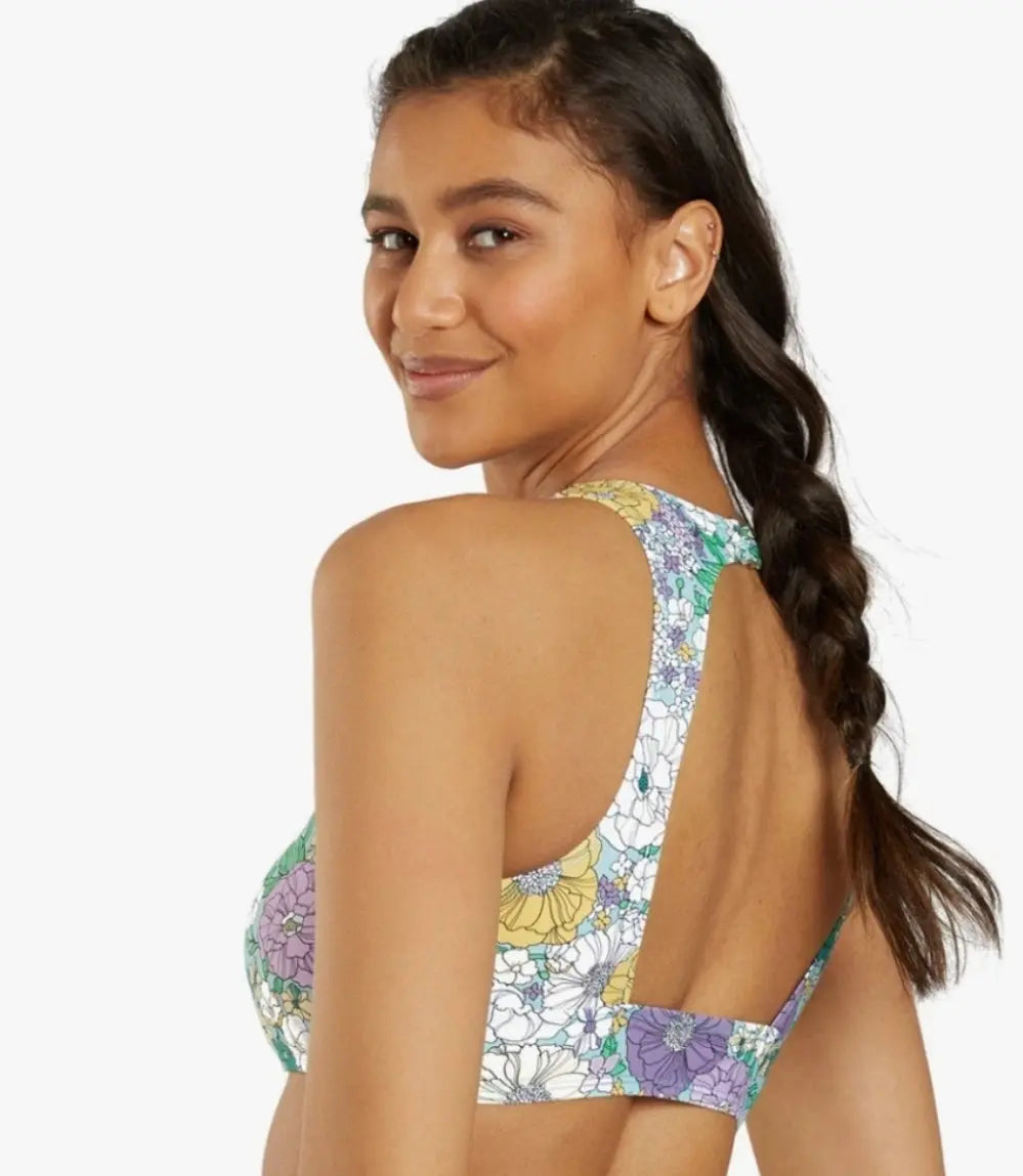 Sporti Active High Neck Crop Bikini Top Swimsuit Sporti