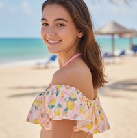 Summer Crush Big Girls 2-Pc. Ruffle Printed Bikini