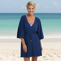 Maxine of Hollywood Women’s Solid Navy Kimono Tunic Up