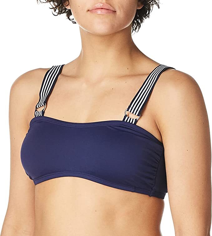 Nautica Women's Standard Bandeau Bra Top, Deep Sea