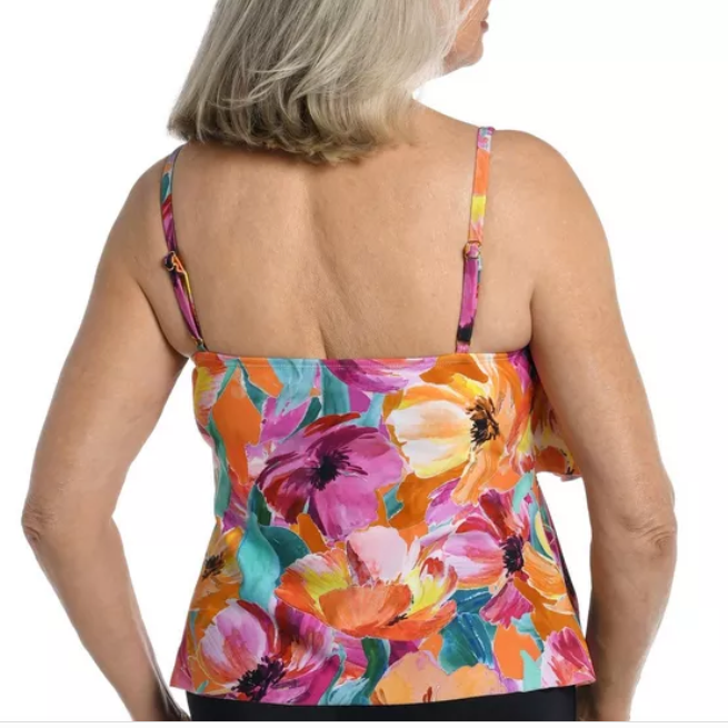 Maxine of Hollywood Women’s Bouquet Two Tiered Tankini Top