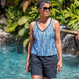 Maxine of Hollywood Women S Standard V-Neck Racer Back Tankini Swimsuit Top