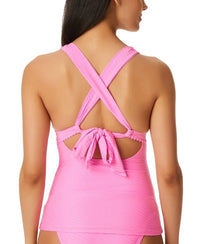 Jessica Simpson Pretty in Pique Strappy-Back Tankini Top in Femme Jessica Simpson