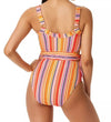 Jessica Simpson Women's Escape to Pacific Tied One-Piece Swimsuit Women's Swimsuit Jessica Simpson