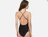 Raisins Samba Solids Mailibu Cheeky Strappy One Piece Black Raisins