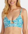 Raisins Glow Blue Juniors Bikini Swim Top Raisins