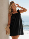 Full Size Frill Pocketed Square Neck Wide Strap Dress Trendsi