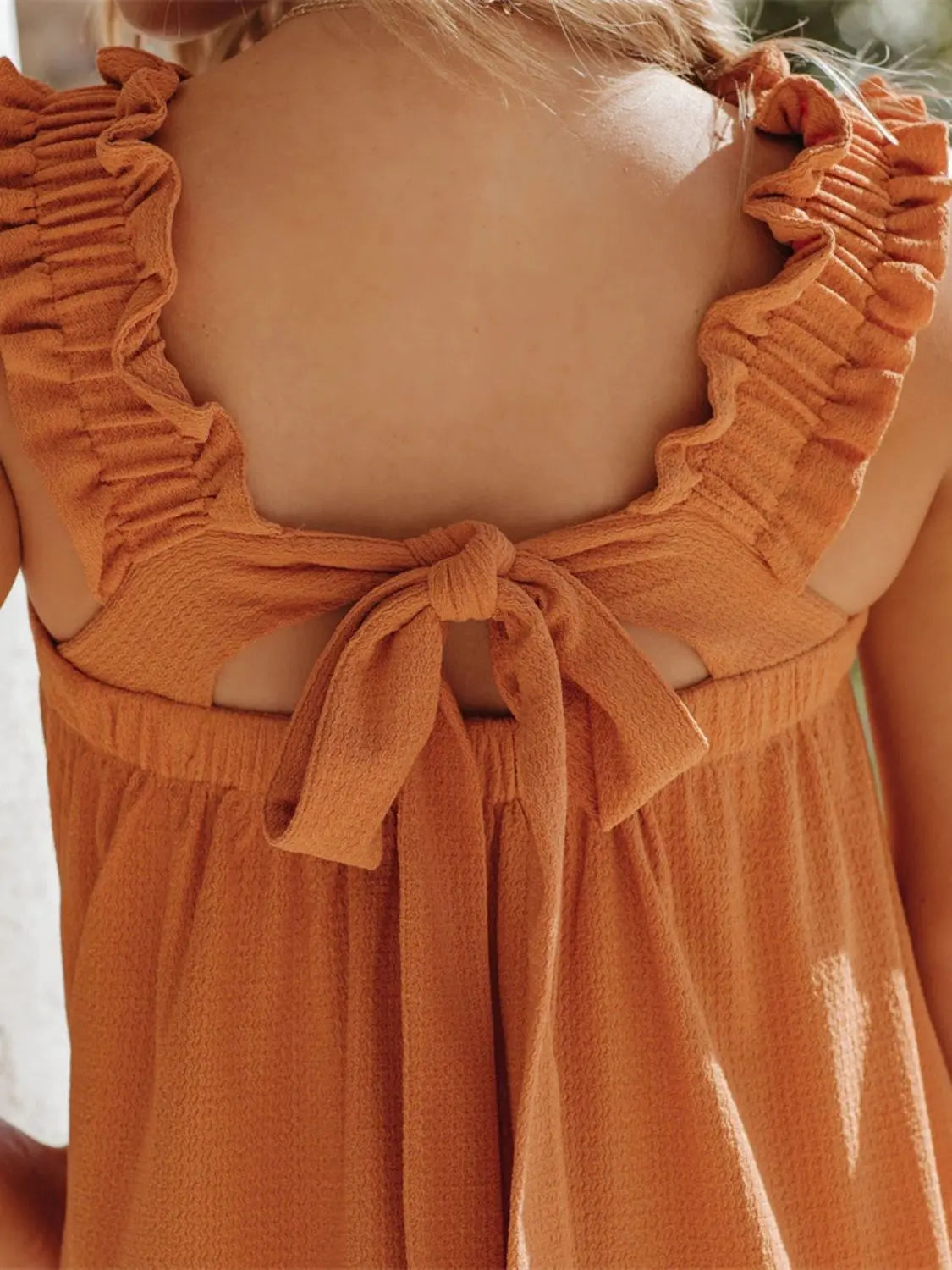 Full Size Frill Pocketed Square Neck Wide Strap Dress Trendsi