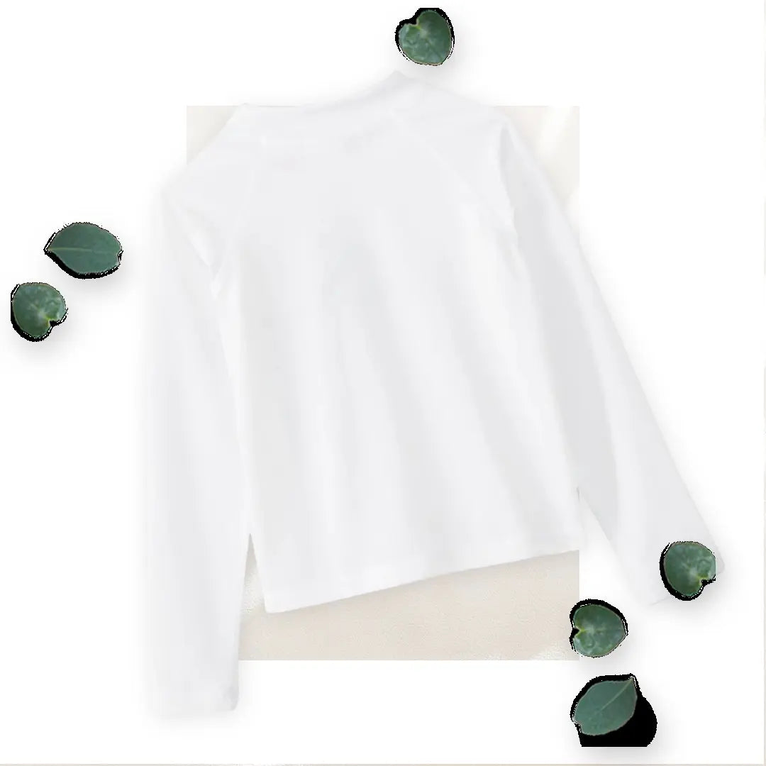 Kanu Surf Girls' White Long Sleeve UV Rashguard UPF 50+ Swim Outlet