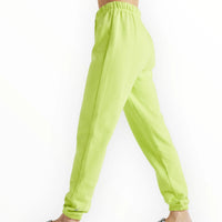 EY Lime French Terry Joggers Electric Yoga