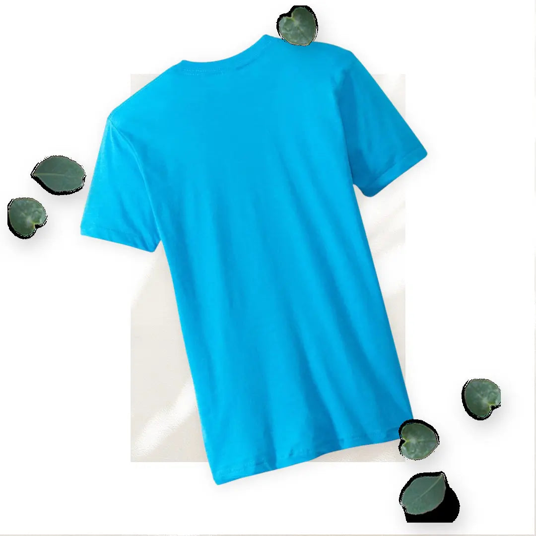 Unisex Neon Blue Fitted Crew Neck T-Shirt Makuwa Swim Wear