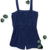 Poof Big Girls French Terry Cover-Up Romper Poof Big Girls