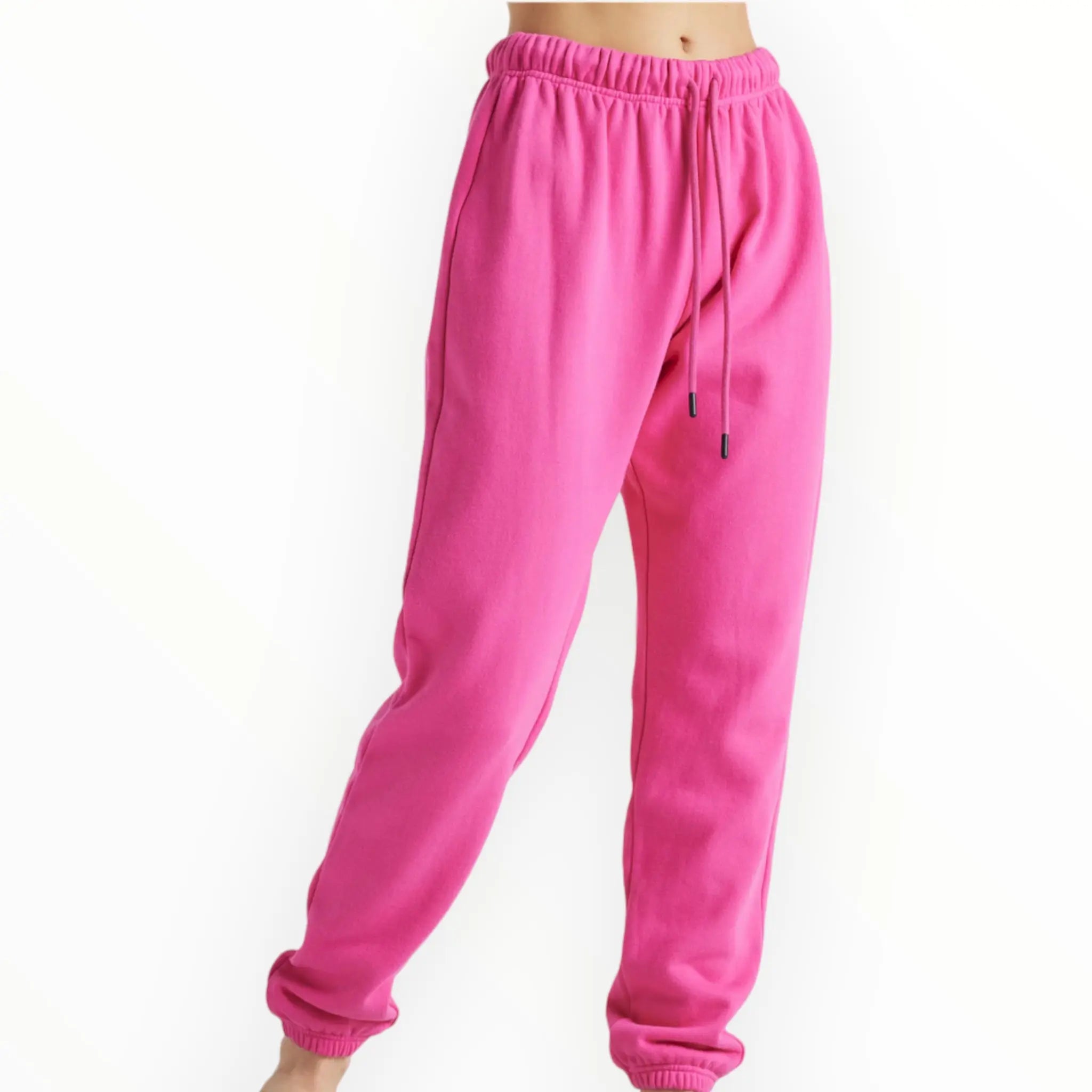 EY Pink French Terry Joggers Electric Yoga