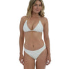La Blanca Linea Triangle Bikini Top in White La Blanca