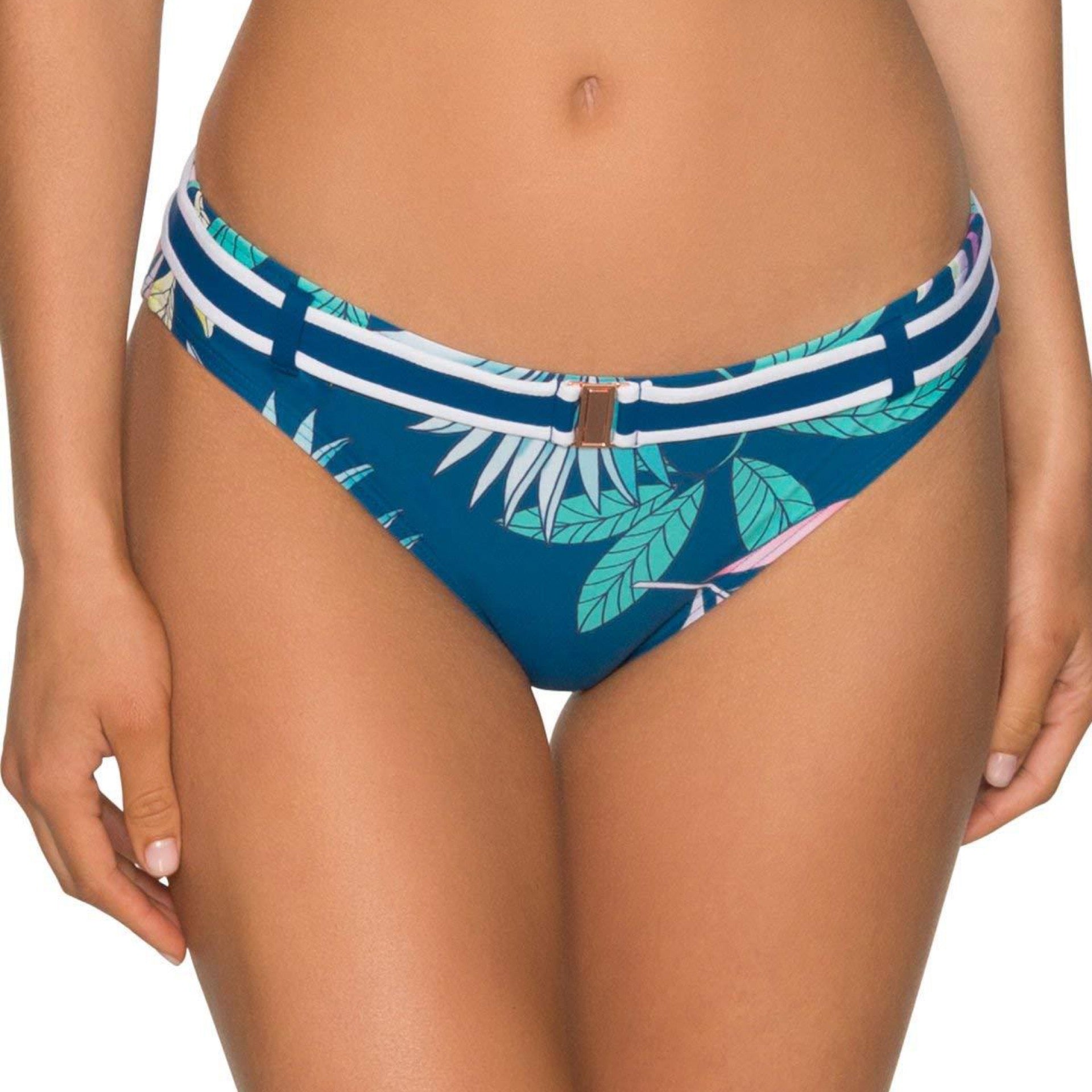 Swim Systems Women's Standard Zuma Belted Hipster Bikini Bottom Swimsuit, Pacific Oasis