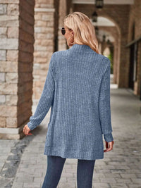 Open Front Cardigan with Pockets Trendsi