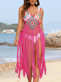 Fringe Spaghetti Strap Cover-Up Trendsi