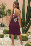 Geometric V-Neck Spaghetti Strap Cover Up Dress Trendsi