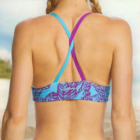 Teal Longline Bikini Top Makuwa Swim Wear