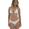 La Blanca Linea Triangle Bikini Top in White La Blanca