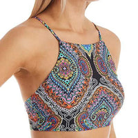 Women's Raisins Baja Surf Shorebreak High Neck Swim Top Makuwa Swim Wear