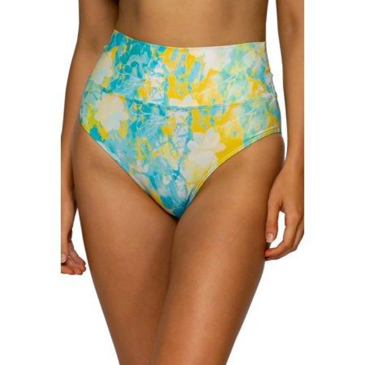 Sunsets Sea Haven Hannah High Waist Bikini Bottom Large / Multi Color Sunsets