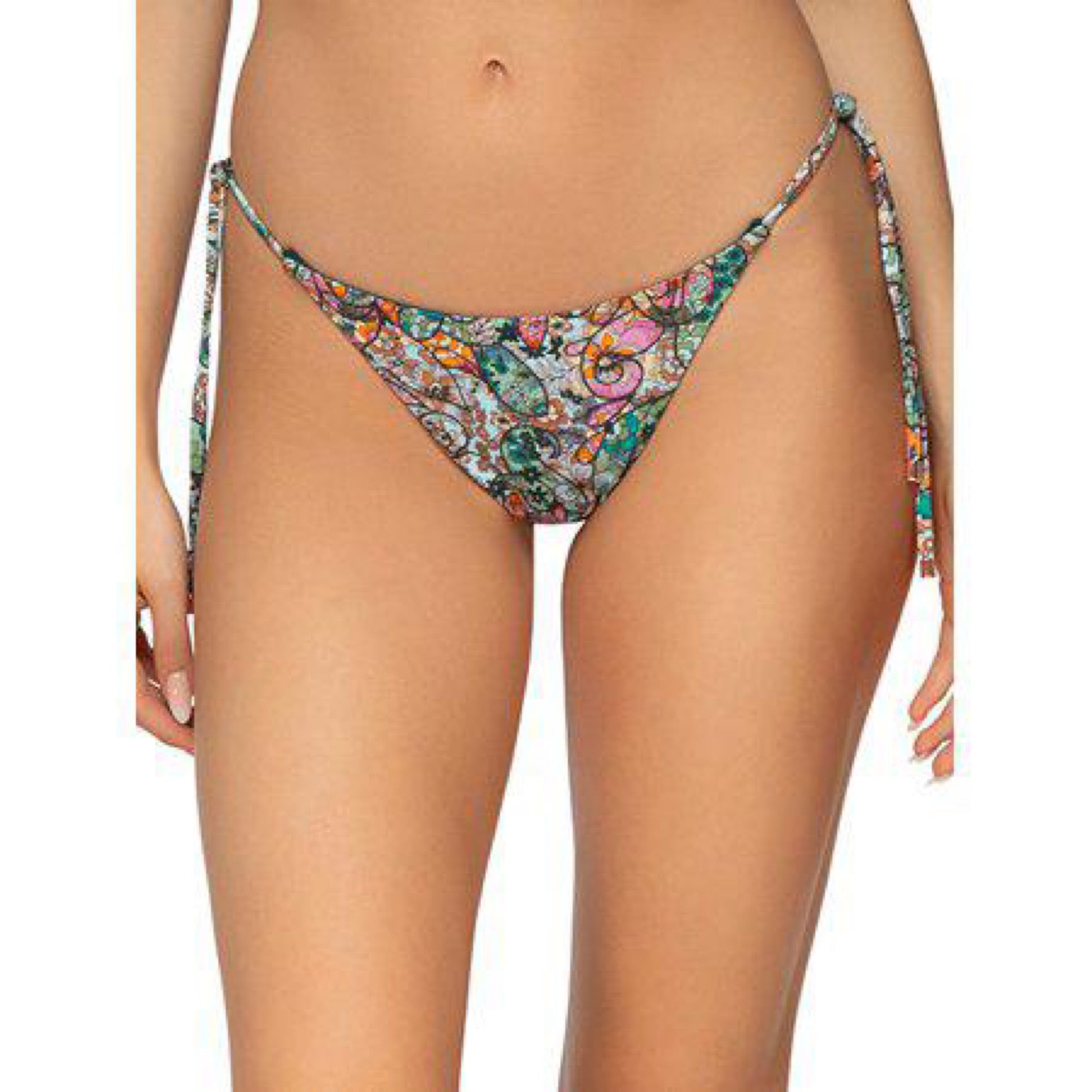 Swim Systems Holly Tie Side Women's Swimsuit Bikini Bottom, Sea Glass