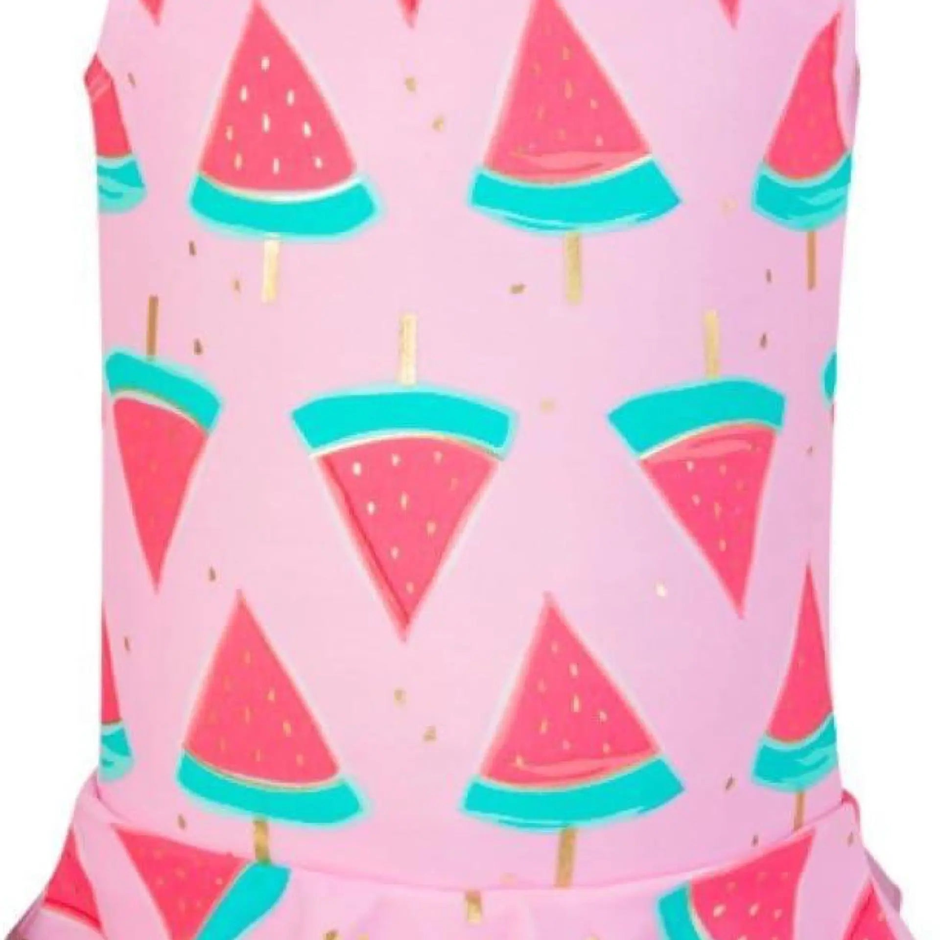 SnapperRock Little Girls Skirted Watermelon Swimsuit G13049 Pink / 3-6 Months Snapper Rock