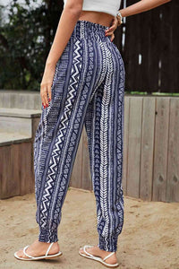 Geometric Print Tassel High-Rise Pants Trendsi