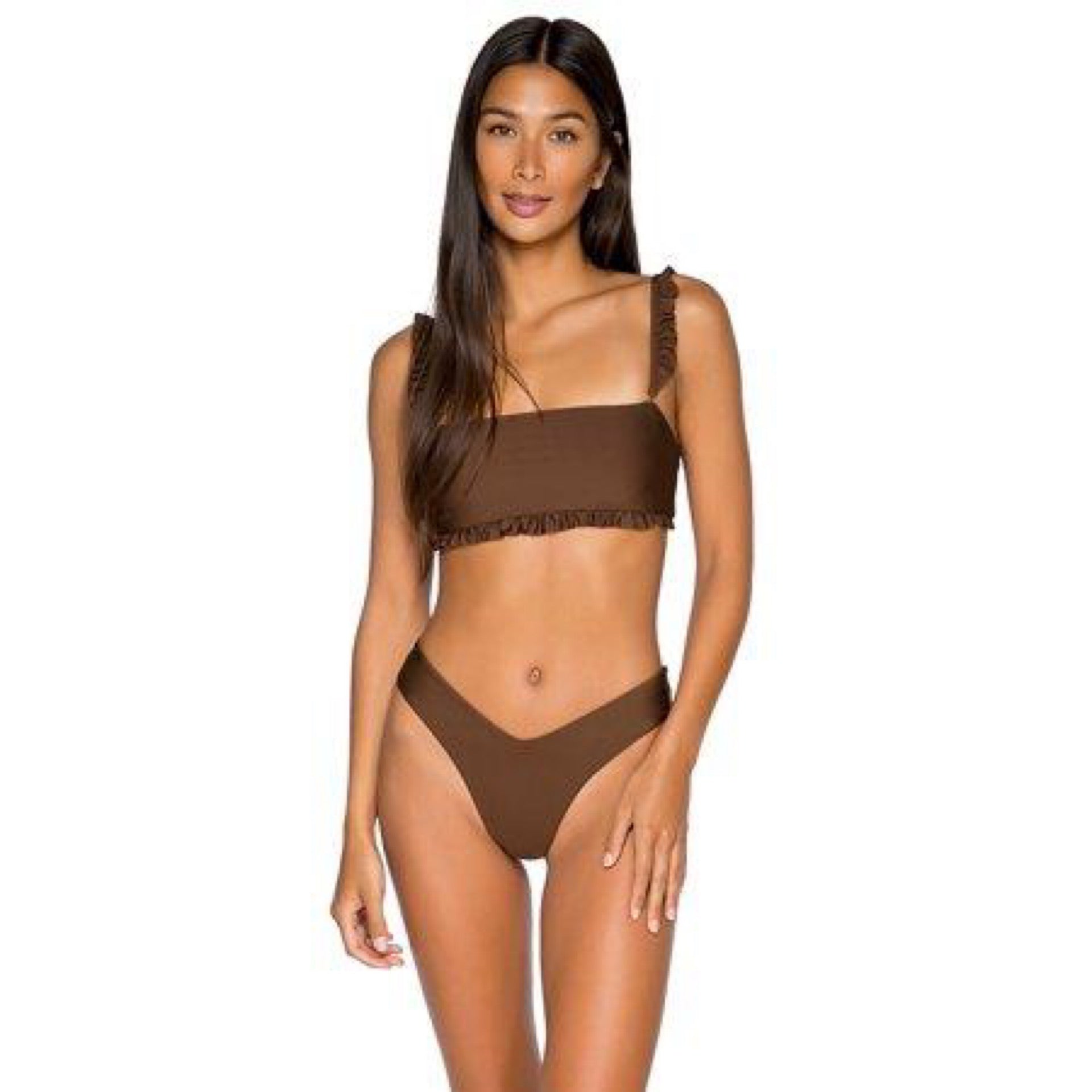 B Swim Espresso Barbados Bandeau Bikini Top