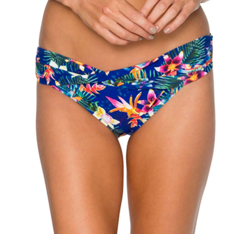 Sunsets Women S Sash Low Rise Bikini Bottom Printed, Mahola Sunsets