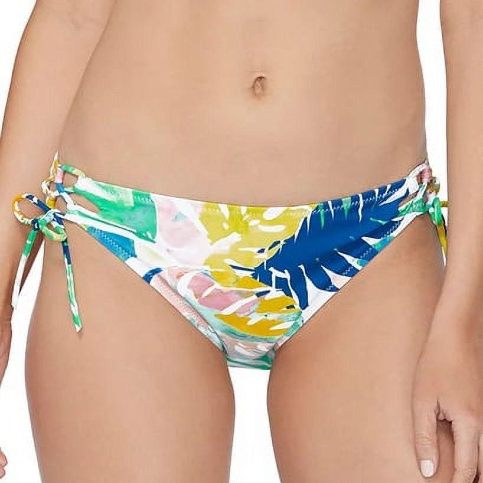 Raisins Blue Juniors Sweet Side Rings Printed Bikini Swim Bottom