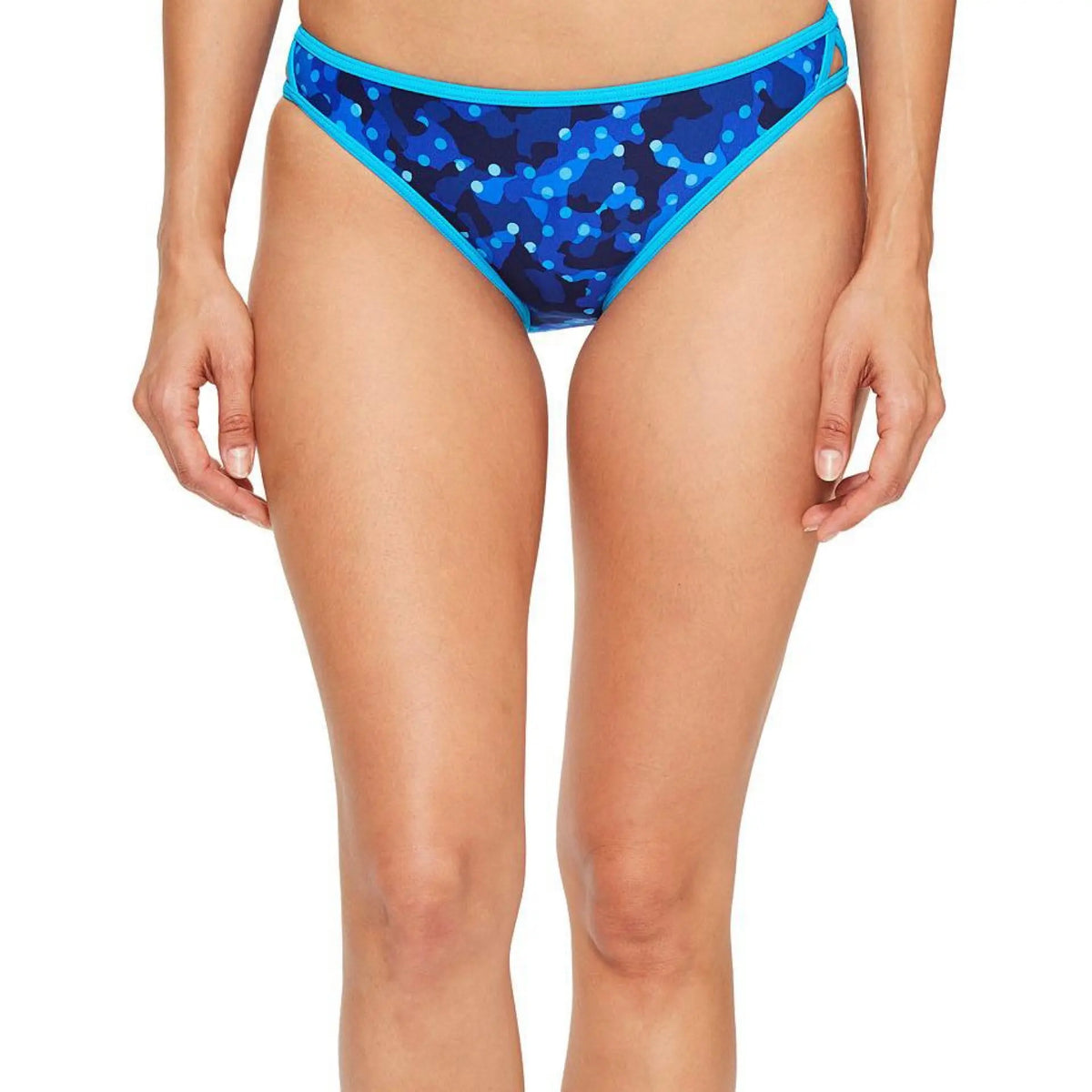 TYR Women's Swimwear Blue USA Size XL Polka-Dot Printed Bikini Bottom TYR