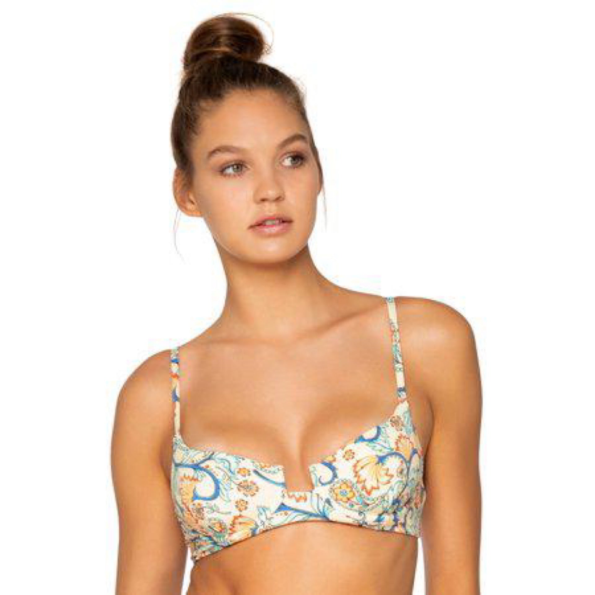 b. Swim Santorini Aruba Bikini Top Large / Multi Color