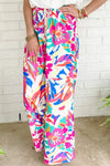 Printed Wide Leg Pants Trendsi