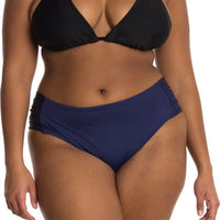 Becca Plus Size Solid Color Code Hipster Bottoms Women's Swimsuit Becca