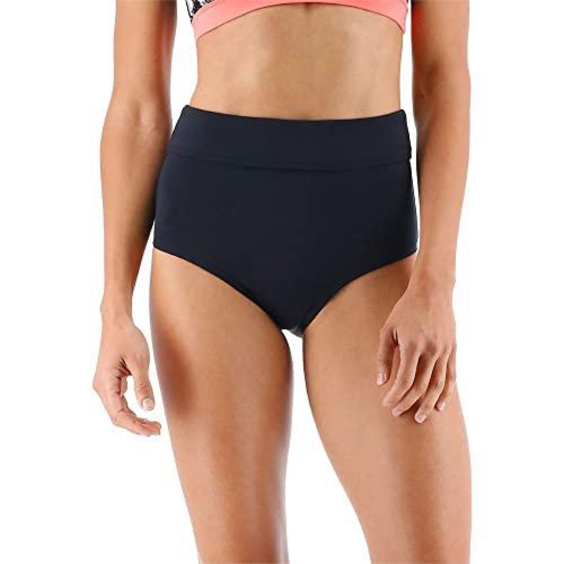 TYR Solid Leila High Waisted Bikini Bottom Black