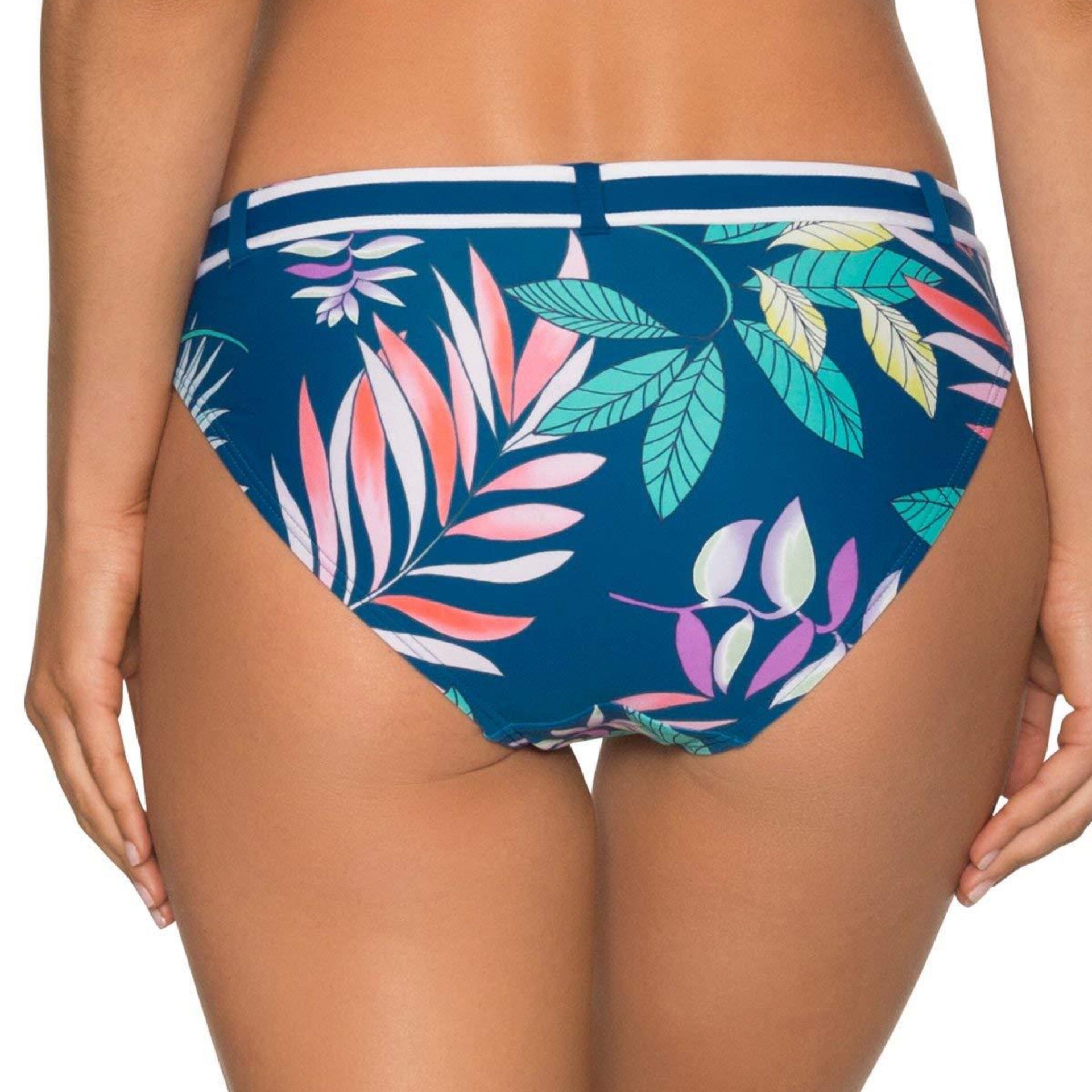 Swim Systems Women's Standard Zuma Belted Hipster Bikini Bottom Swimsuit, Pacific Oasis