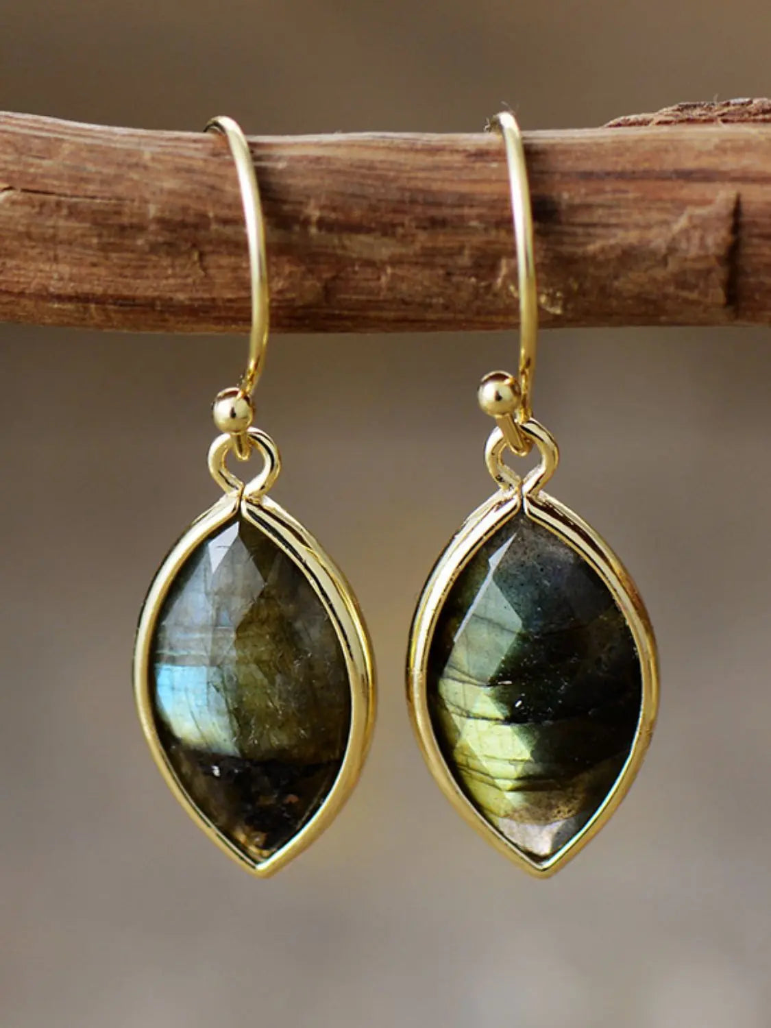 Geometrical Shape Natural Stone Dangle Earrings Trendsi