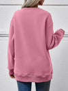 Graphic Round Neck Long Sleeve Sweatshirt Trendsi